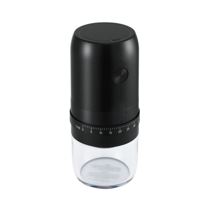 Devanti Electric Coffee Grinder USB-C Rechargeable Portable Coffee Bean Grinder with 40 Precise Grind Settings | Automatic Spice Nut Pepper Grinder Mill with Cleaning Brush & Ground Coffee Container for Home Office Camping Travel, Black