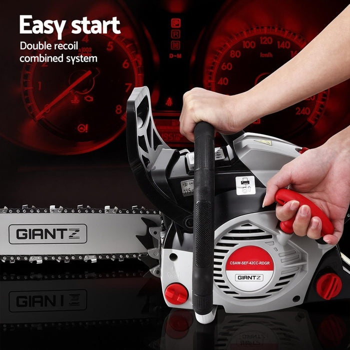 Giantz 42CC Petrol Chainsaw 16'' Bar Chain Saw Lightweight for Pruning Cutting