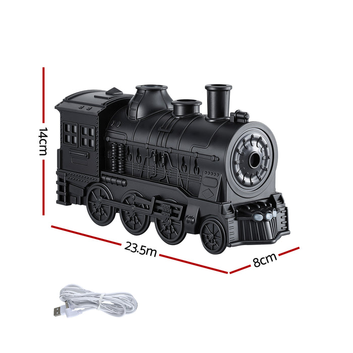 Devanti Train Aroma Diffuser Essential Oil Humidifier 300ml Smoke Ring LED Timer