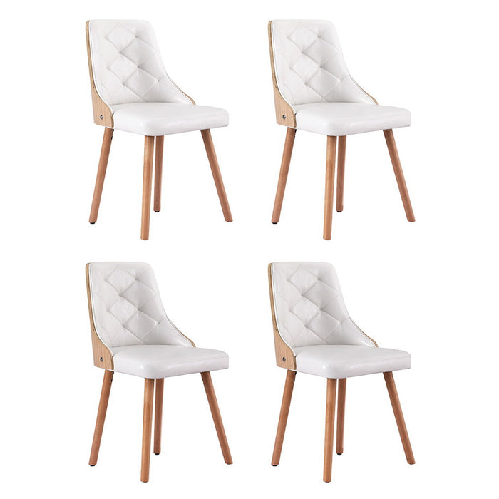 1 Set of 4 Artiss Dining Chairs White PU