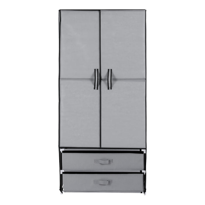 Artiss Large Portable Clothes Closet Wardrobe with Magnetic Door Grey