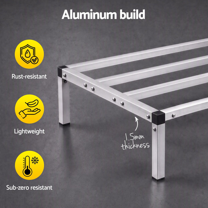 Giantz 91x51cm Aluminum Dunnage Rack Heavy Duty Kitchen Storage Platform