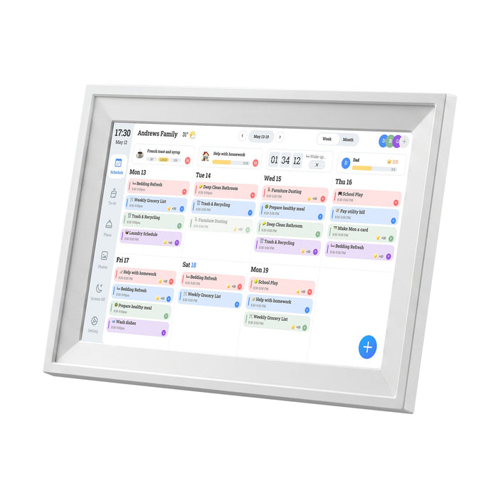 Artiss 10" Digital Calendar Planner Smart Photo Frame Family Chore Chart & Sync