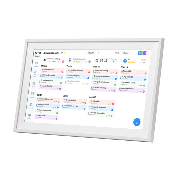 Artiss 15.6" Digital Calendar Planner Smart Photo Frame Family Chore Chart & Sync