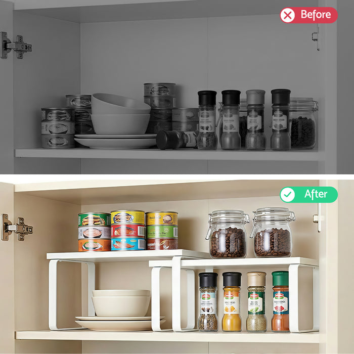 Cefito Kitchen Storage Shelves Rack Cupboard Cabinet Organiser Set of 2