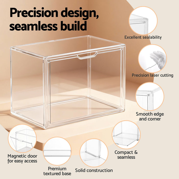 Artiss Clear Acrylic Display Case Box 2 Pack For Toys 54cm