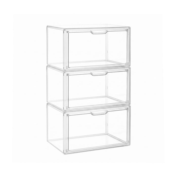 Artiss Clear Acrylic Display Case 3 Pack Toy Storage Box