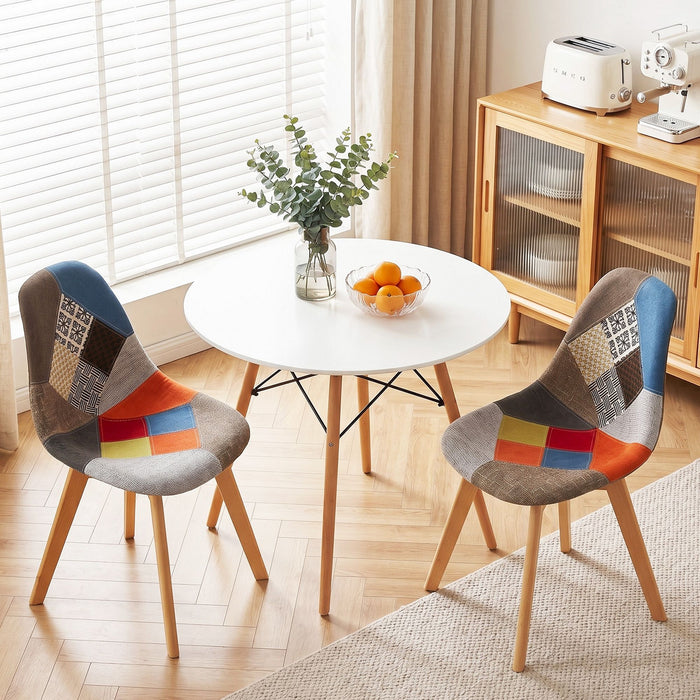 Artiss Dining Table and Chairs Set 3PCS Round 2 Seater Dining Set for Kitchen, Apartment, Dining Room White