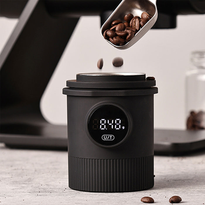 Mornest Espresso Dosing Cup with Scale – 58mm Portafilter Compatible, 0.1g Precision, USB-C Rechargeable with LED Display, Mess-Free Coffee Workflow (Black)