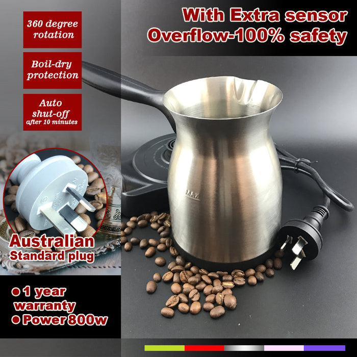 Mornest Electric Turkish Greek Arabic Coffee Maker Pot Automatic Sensor Anti Overflow Trade Me
