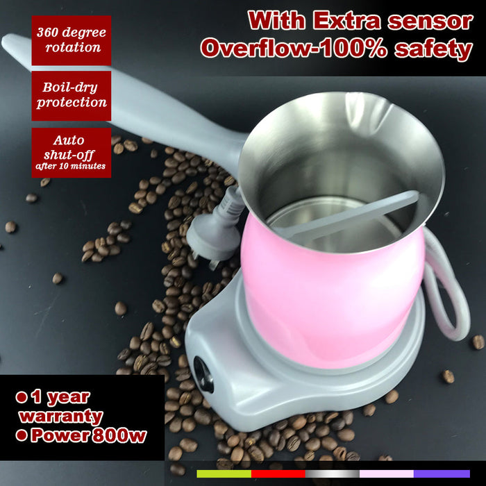 Mornest Electric Turkish Greek Arabic Coffee Maker Pot Automatic Sensor Anti Overflow Trade Me