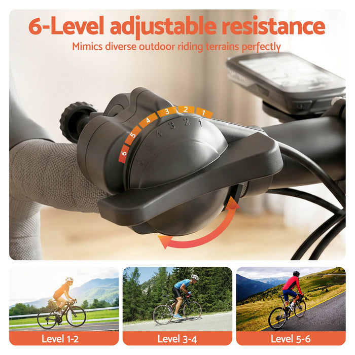 Everfit Bike Trainer Stand Indoor Riding Bicycle 6 Level Cycling Home Gym Black