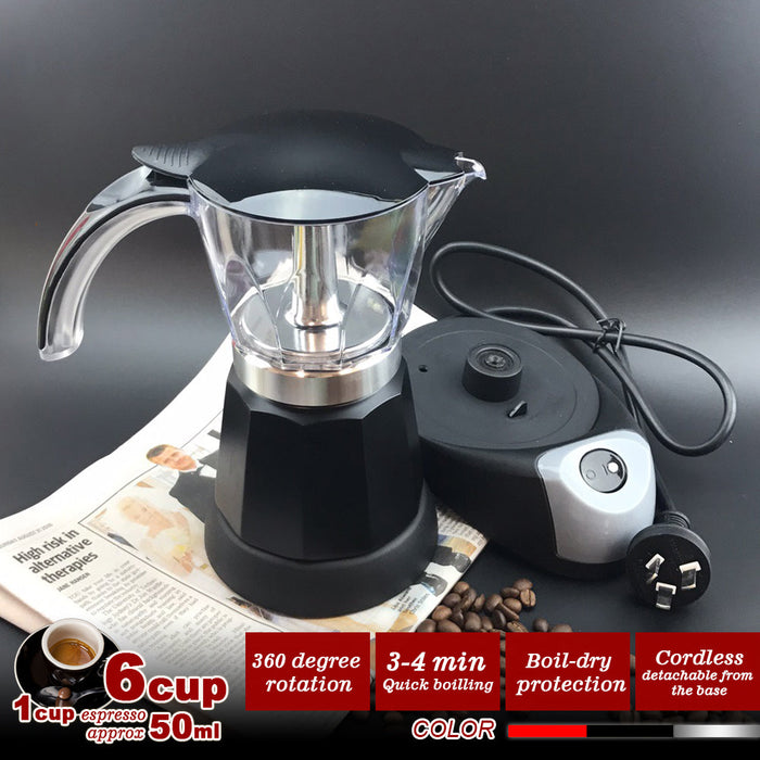 Mornest Electric Moka Coffee Maker Espresso Machine Italian Classic 6 Cups Auto Power Trade Me