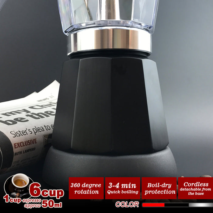 Mornest Electric Moka Coffee Maker Espresso Machine Italian Classic 6 Cups Auto Power Trade Me