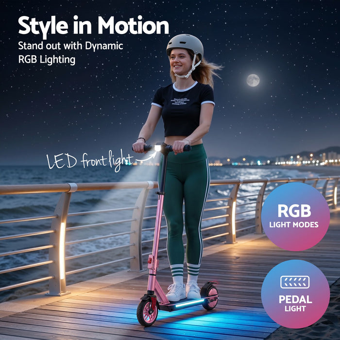 Electric Scooter 180W 18KM/H Adjustable Portable Foldable Height Riding Commuter Teens Adults