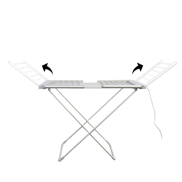 20 Bars Electric Heated Cloth Rack Airer Aluminum Indoor Portable Towel Drying