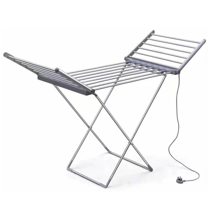 20 Bars Electric Heated Cloth Rack Airer Aluminum Indoor Portable Towel Drying