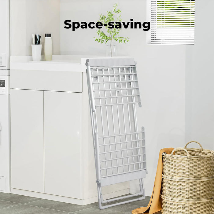 20 Bars Electric Heated Cloth Rack Airer Aluminum Indoor Portable Towel Drying