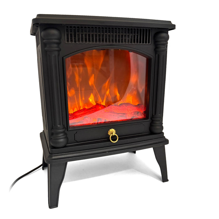Electric Fireplace Free Standing Heater Lightweight Up to 20m² Realistic 3D Flame