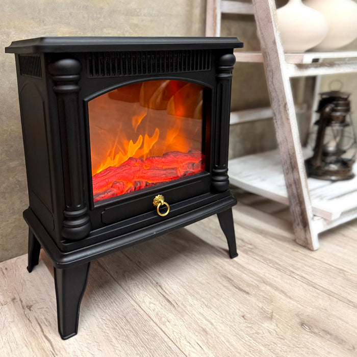 Electric Fireplace Free Standing Heater Lightweight Up to 20m² Realistic 3D Flame