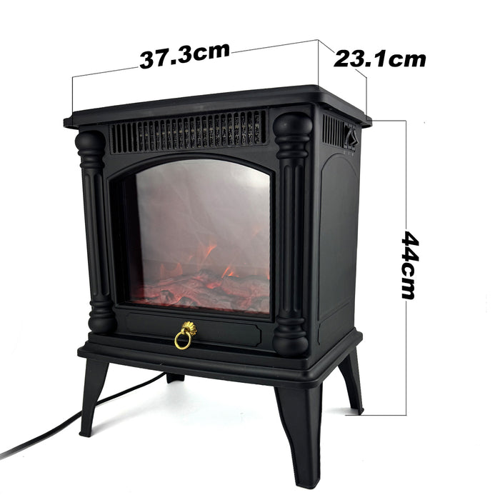 Electric Fireplace Free Standing Heater Lightweight Up to 20m² Realistic 3D Flame