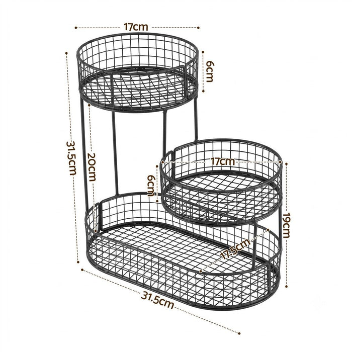 5-Star Chef Fruit Basket Bowl Space Saving Kitchen Food Storage Organiser