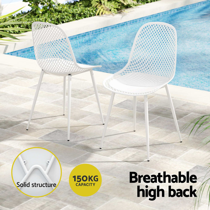 Gardeon 5PCS Outdoor Dining Set Table and Chairs Patio Garden Furniture Lattice