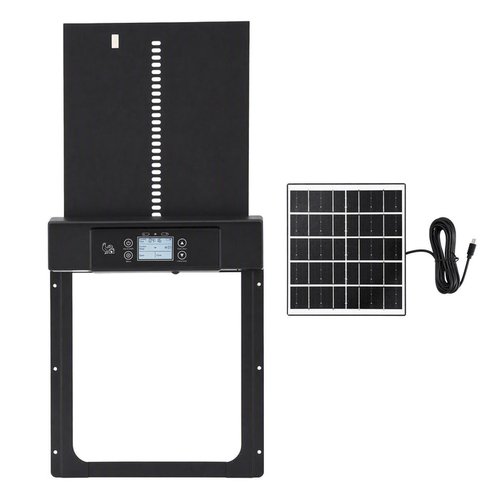 Giantz Automatic Chicken Coop Door 37cm Solar Powered Smart App Control Black