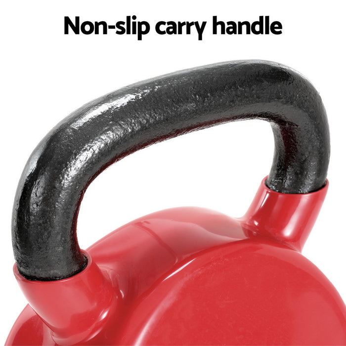 Everfit 24kg Kettlebell Weightlifting Bench Dumbbells Kettle Bell Gym Home