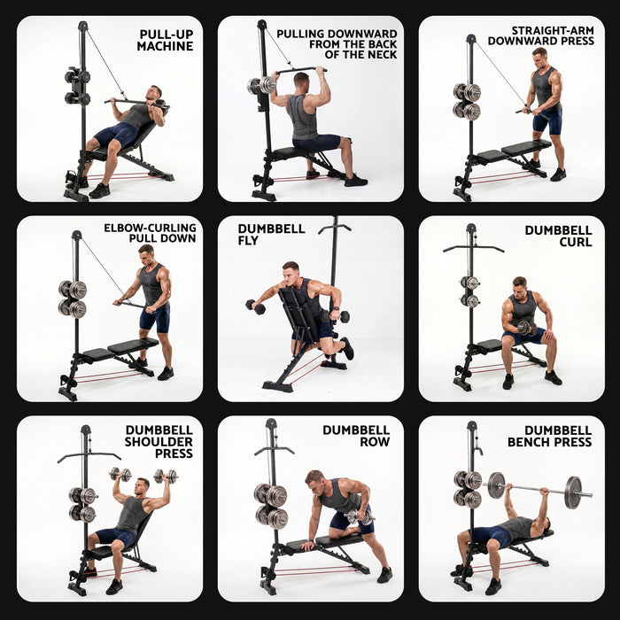 Everfit Adjustable Weight Bench Foldable Multi-Function Weight Bench