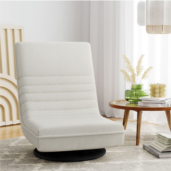 Artiss Floor Lounge & Round Coffee Table Side End Table with Charging Station Set