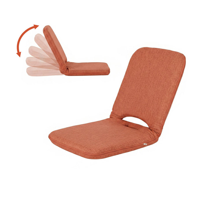 Artiss Floor Chair 5 Position Adjustable Orange Lazy Sofa for Living Room Bedroom