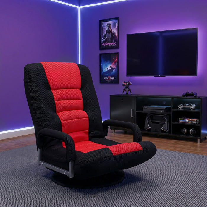 Artiss Floor Gaming Chair with 360 Swivel, 6-Position Backrest for Gaming