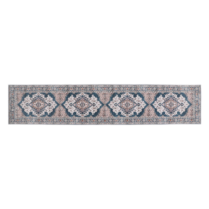 Artiss 60 x 300 cm Washable Runner Area Rug No Hard Glue Quilt-Like Soft for Home Decor, 0.5cm Ultra-Thin Pet Friendly Bohemian Medallion Bedroom Carpet