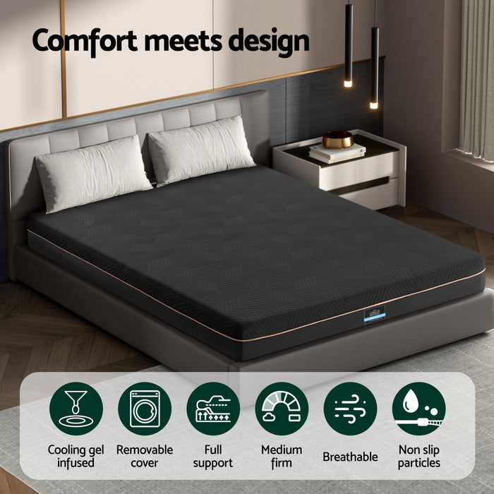 Giselle 18cm Memory Foam Mattress Green Tea Foam Cool Gel Foam Mattresses King