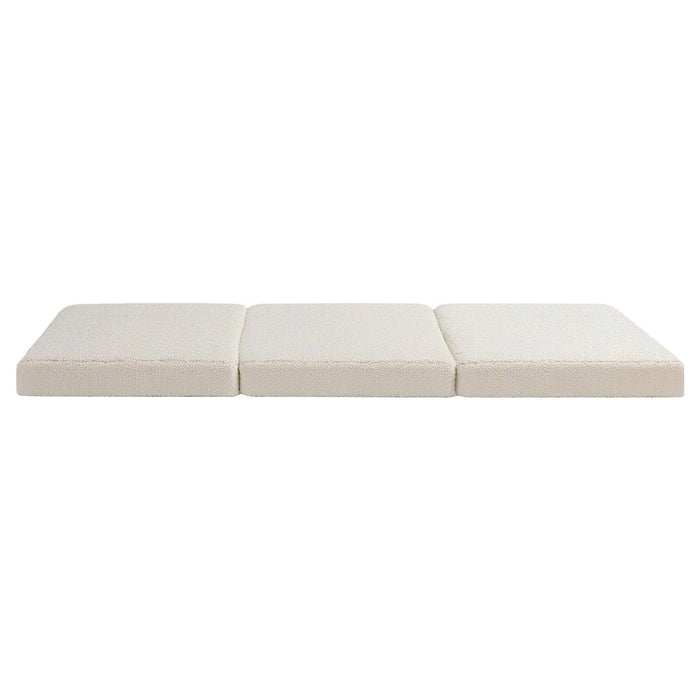 Giselle Bedding Foldable Mattress Fleece Portable 3-fold Folding Foam Mattresses
