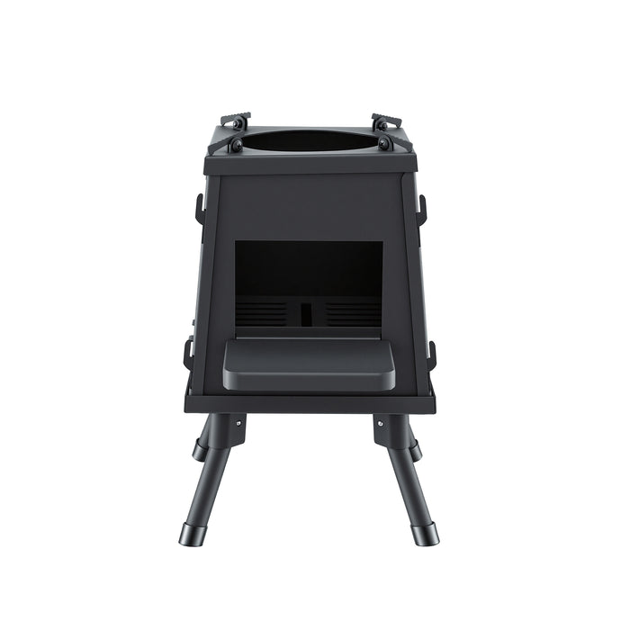 Grillz Fire Pit BBQ Portable Outdoor Fireplace Metal Camping Stove for Boiling Water, BBQ, Picnics