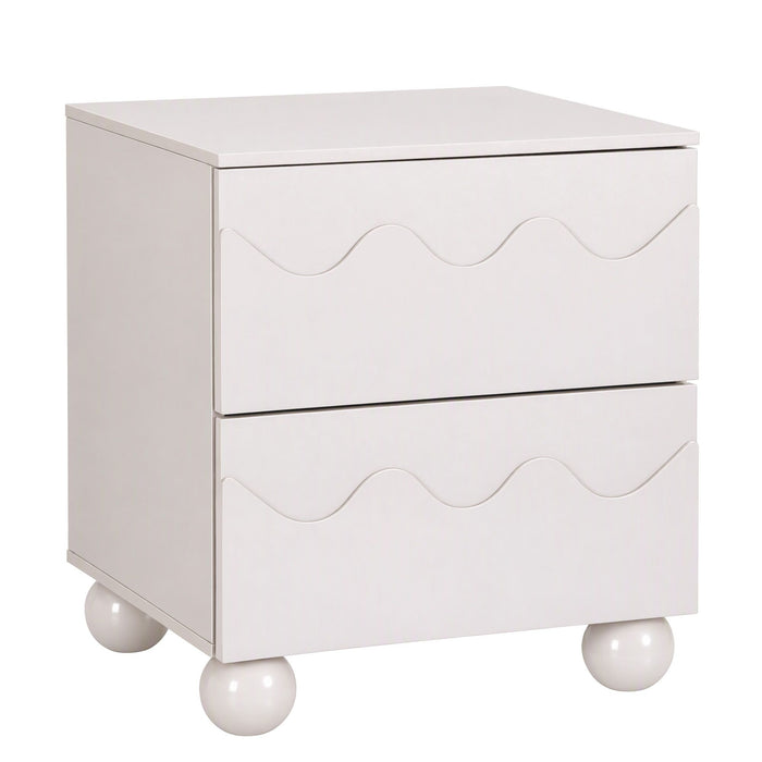 Artiss Bedside Table Nightstand 2 Drawers Storage Side Cabinet Beige