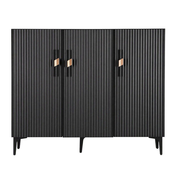 Artiss Shoe Cabinet Fluted Style 25 Pairs Shoe Storage Cupboard Black