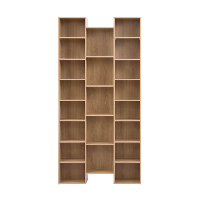 Artiss Bookshelf Display Shelves CD DVD Storage Rack Tall Bookcase Oak
