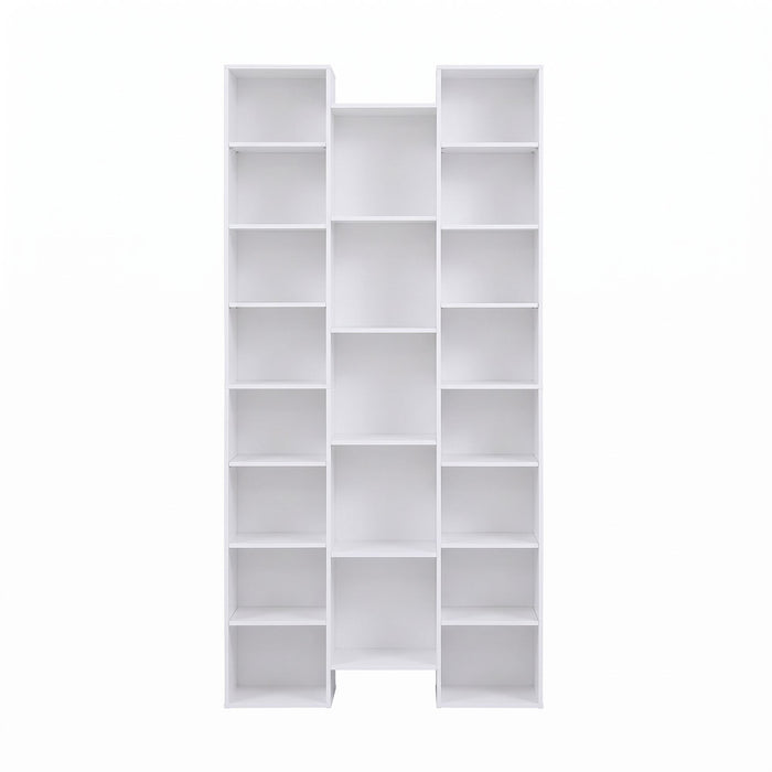 Artiss Bookshelf Display Shelves CD DVD Storage Rack Tall Bookcase White