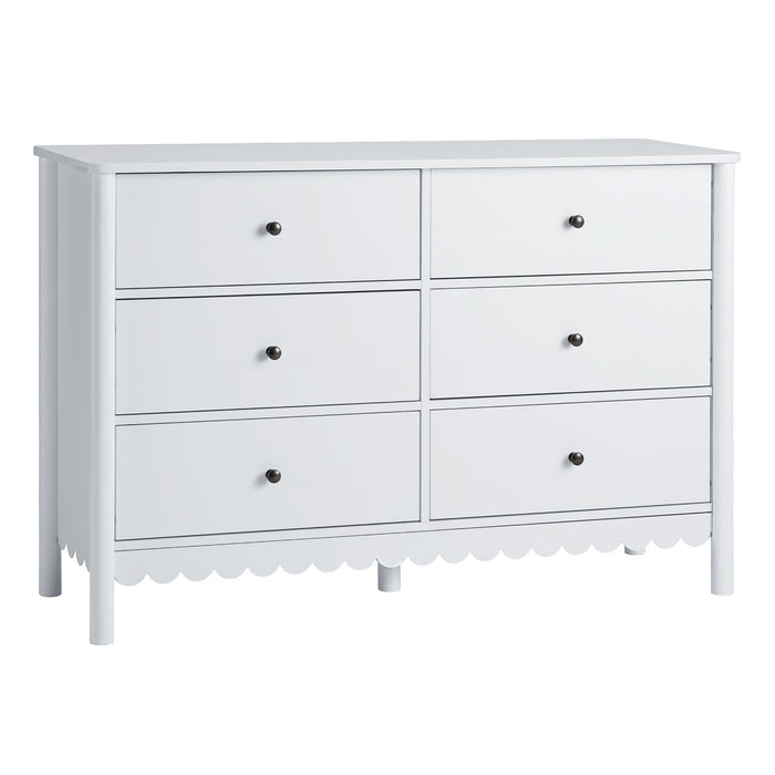 Artiss 6 Chest of Drawers Dresser Lowboy Curved Edge Scalloped White Bedroom