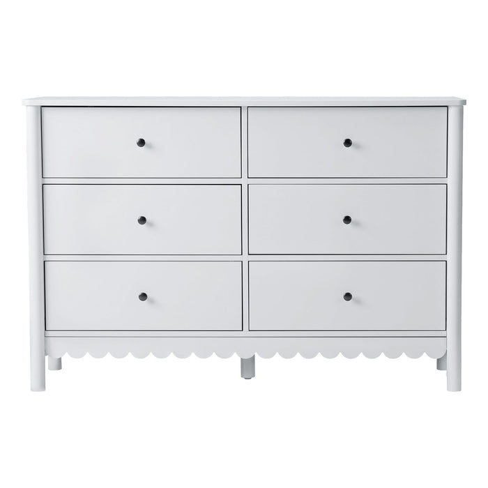 Artiss 6 Chest of Drawers Dresser Lowboy Curved Edge Scalloped White Bedroom