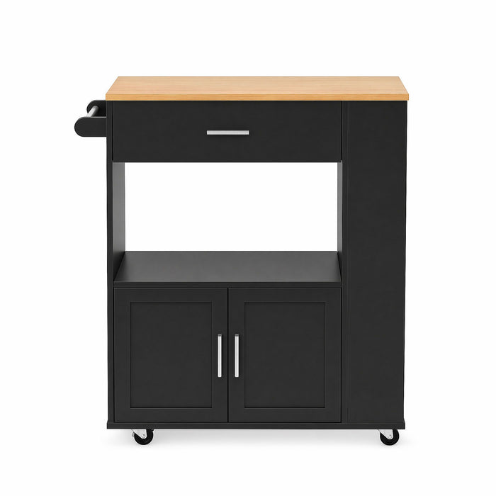 Artiss Kitchen Island Trolley Rolling Serving Cart Storage Cart Shelf Towel Rack