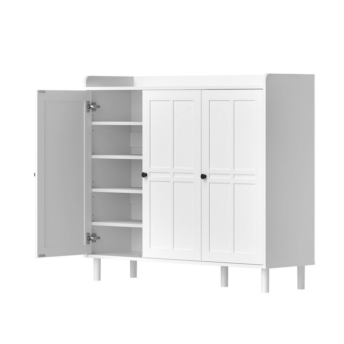 Artiss Shoe Rack Cabinet Storage Cupboard Adjustable Shelf White