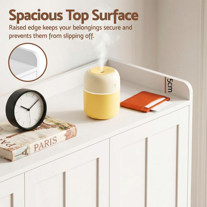 Artiss Shoe Rack Cabinet Storage Cupboard Adjustable Shelf White