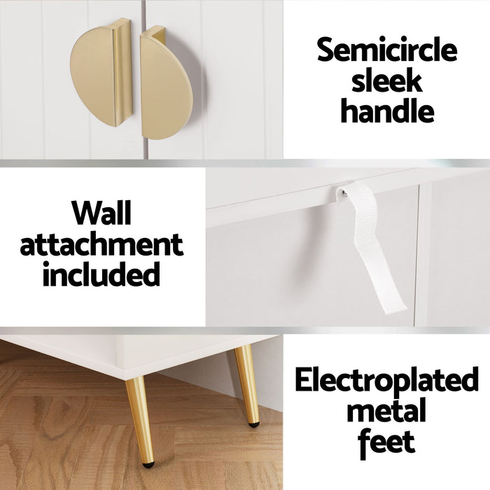 Artiss Shoe Cabinet Bench Set Adjustable Shelf Hallway Living Room White
