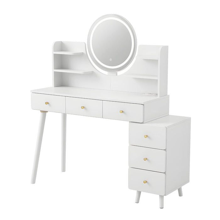Artiss Dressing Table Vanity Desk LED Charging Station White