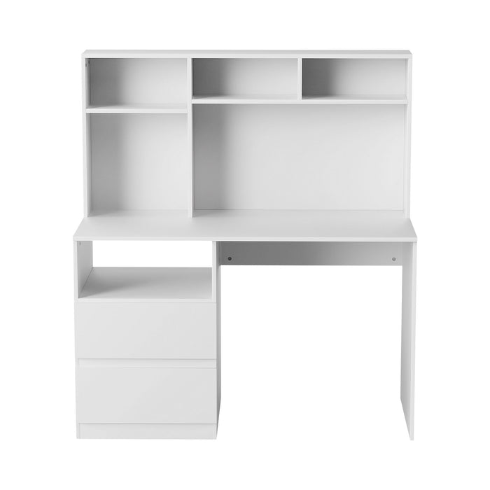 Artiss Computer Desk Office Study Desks Table Bookshelf Drawer White 120cm