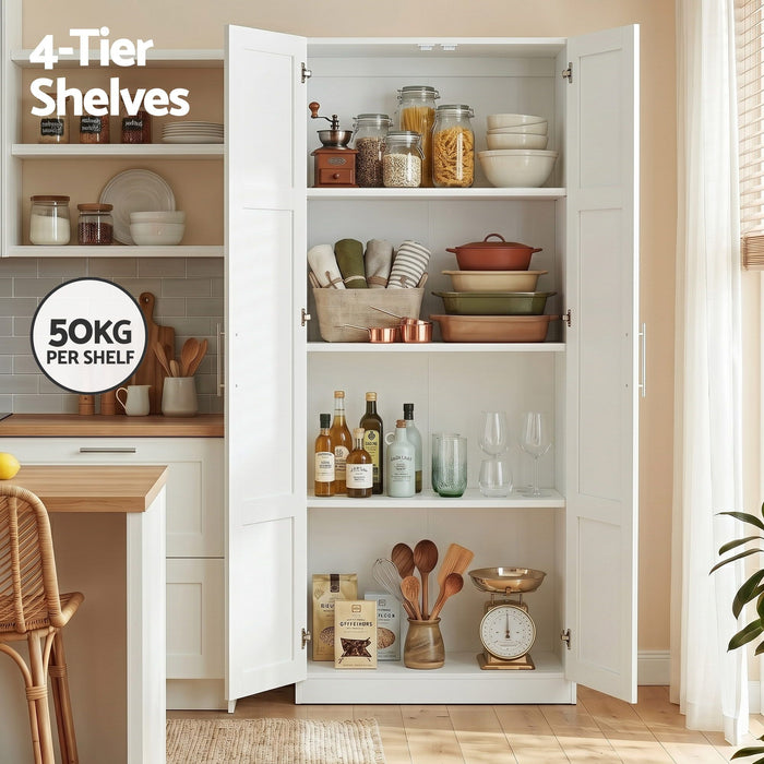 Artiss 2x Buffet Sideboard Cabinet Pantry Hutch Kitchen Storage Organiser White